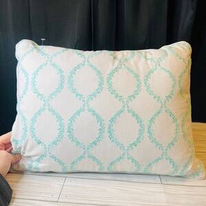 NWOT Teal And White Throw Pillow